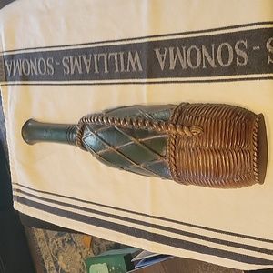 5 For 25.00/Cast Iron Sexton Wine Bottle, EUC, dk.green/ brown